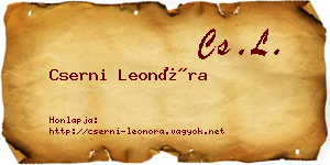 Cserni Leonóra névjegykártya